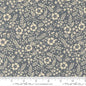 Dark Blue Arabesque Meadow Dusk Cotton 44"/45" Fabric Per Yard