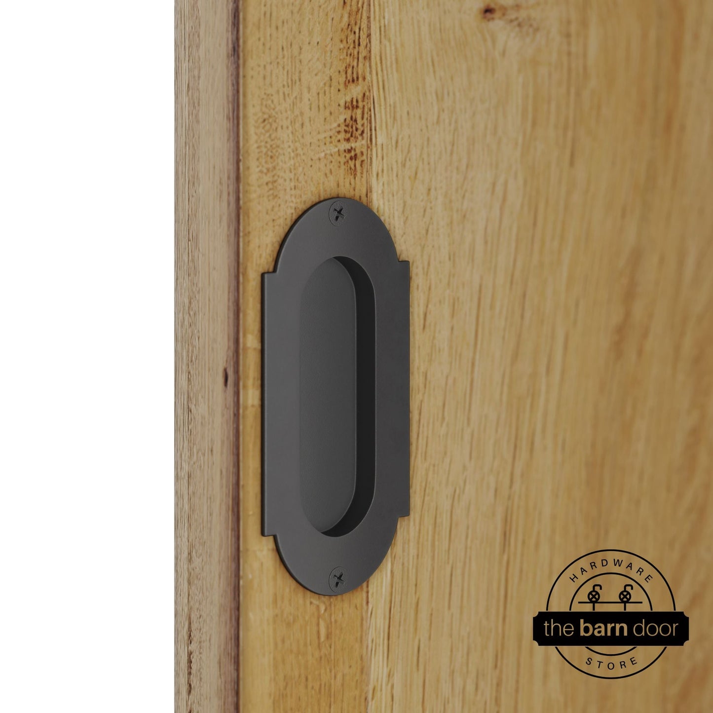 Barn Door Full Radius with Wings Flush Pull