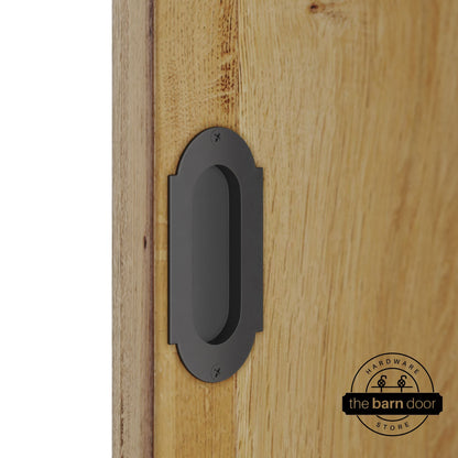 Barn Door Full Radius with Wings Flush Pull