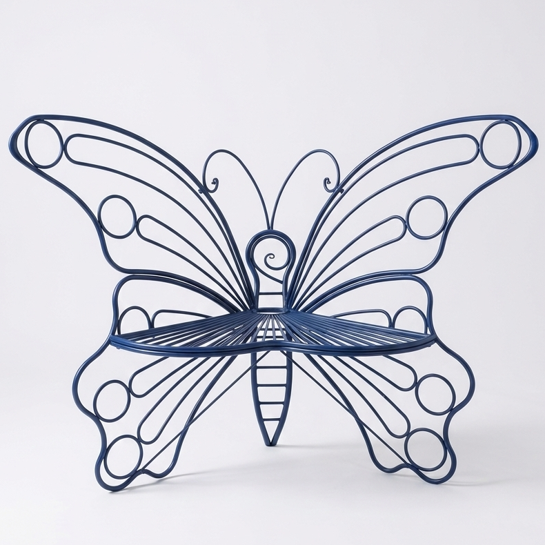 Decorative butterfly wall art on a light gray background