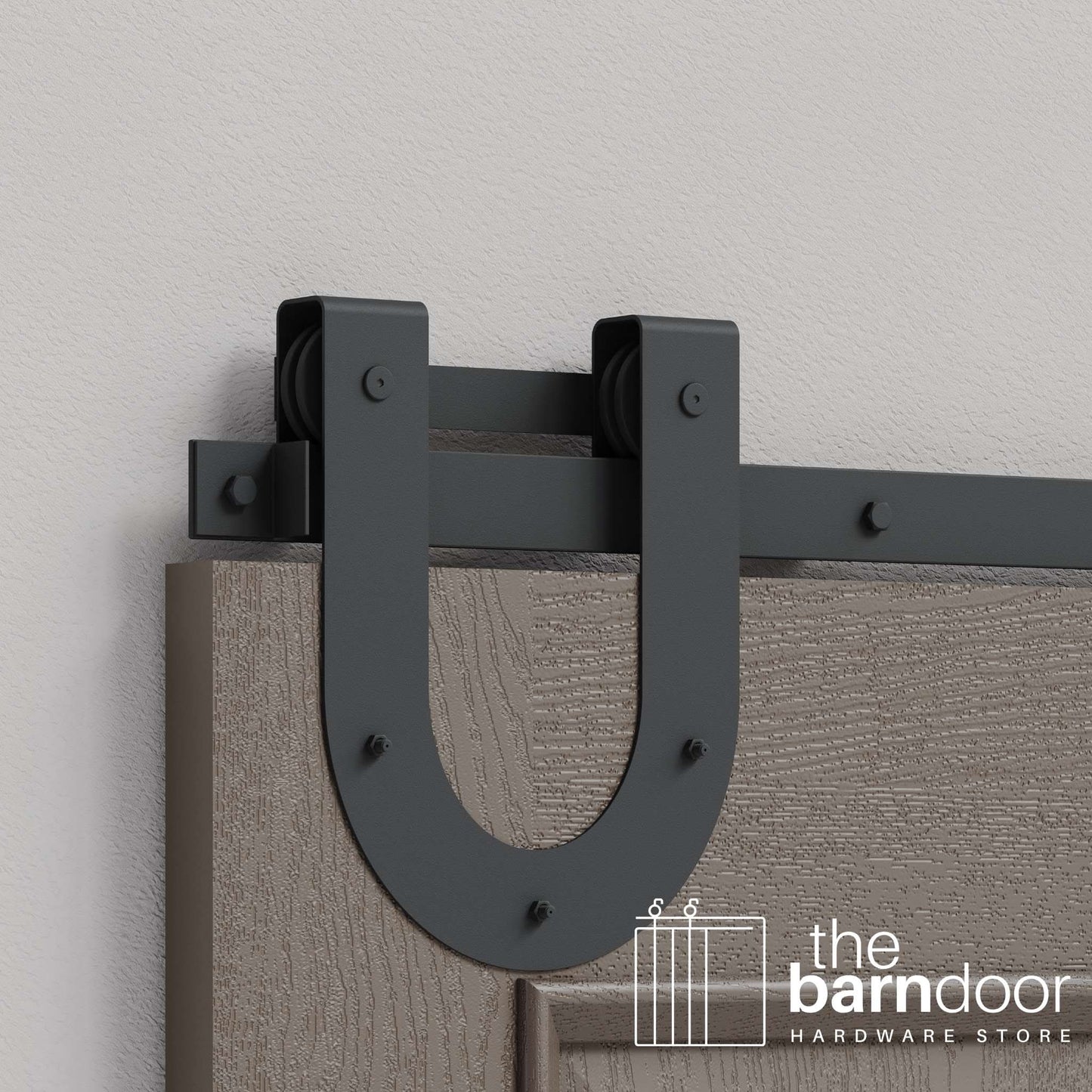 Horseshoe Heavy Duty Sliding Barn Door Hardware Kit