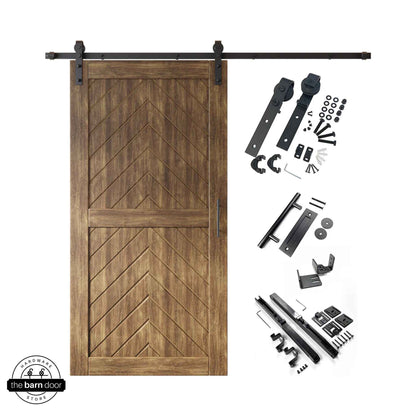 Fishbone Single Barn Door Kit | Black Hardware