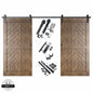 Fishbone Double Barn Door Kit | Black Hardware