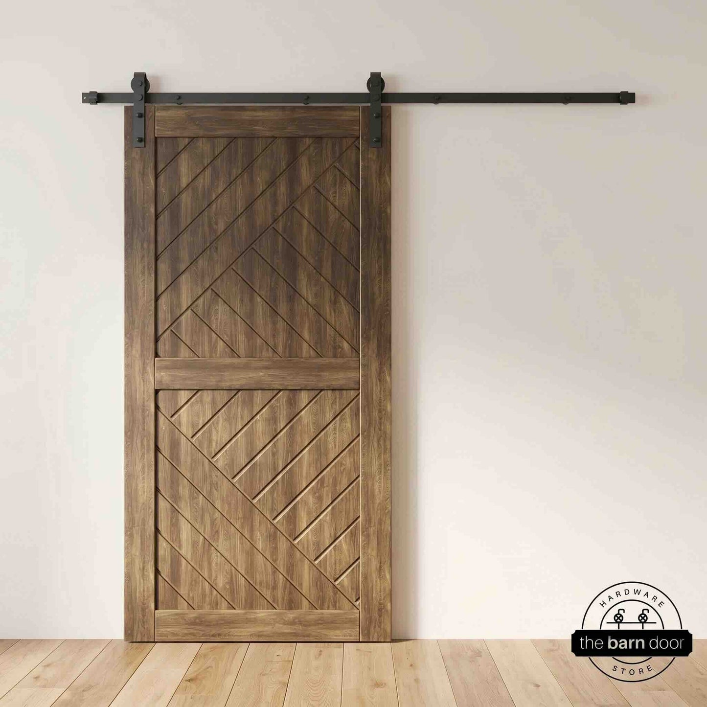 Pine Wood Patterned DIY Barn Door | 80"-84" x 26"-50"