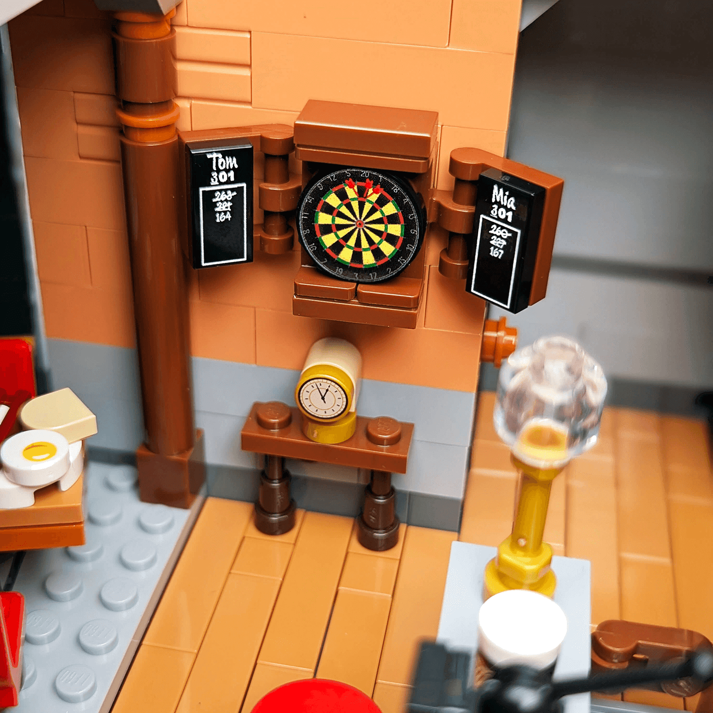 Dart Board - Custom Printed Minifig Scale - Made using LEGO® parts