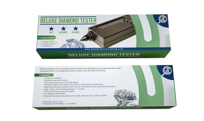 GTE Deluxe Diamond & Gemstone Analyzer Tester for Moissanites Stones Lab-created Simulants with Gauge