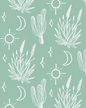 Desert Sky Wallpaper, mint and white