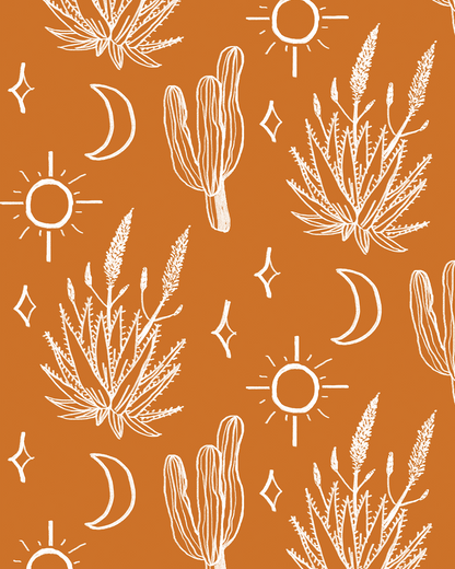 Desert Sky Wallpaper, orange and white
