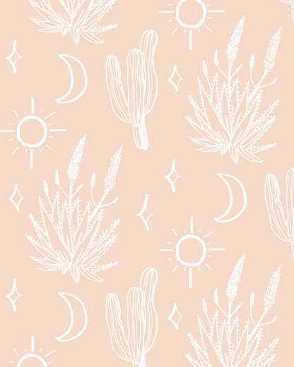 Desert Sky Wallpaper, clay and white