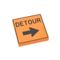 "Detour" Construction Sign (Right)  - Custom Printed - Made Using LEGO® Parts