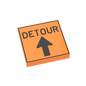 "Detour" Construction Sign (Straight) - Custom Printed - Made Using LEGO® Parts