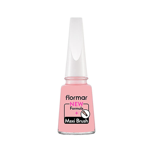 Flormar Light Pink Nail Polish - High Pigment, Long Lasting, Chip Resistant, Glossy Nail Enamel for Strong, Healthy Nails