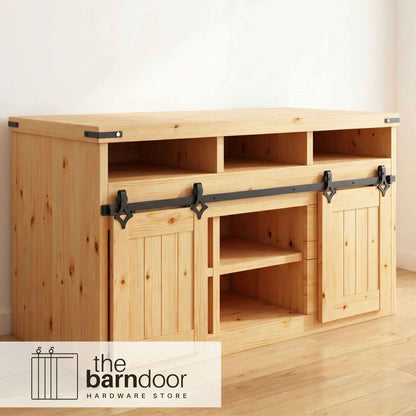 Diamond Cabinet Barn Door Hardware Kit | Matte Black