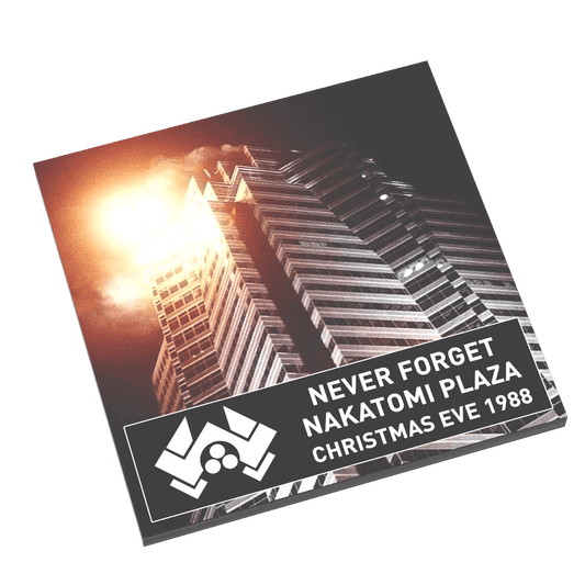 Never Forget - Die Hard - Nakatomi Plaza Poster - Custom Printed Using a LEGO® Part (6 x 6 Tile)
