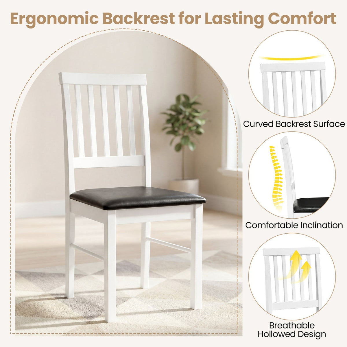 Dining Chairs Set of 2 Modern Mid Century Dining Room Chairs