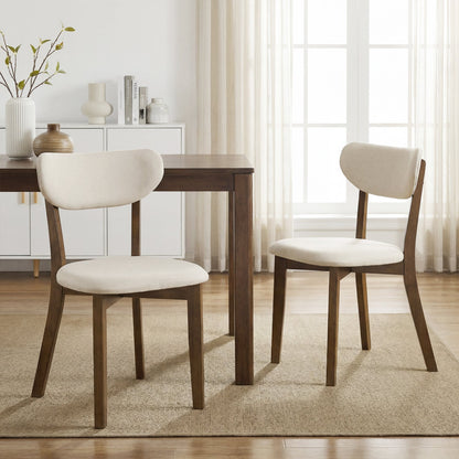 Dining Chairs Set of 4 with Solid Rubber Wood Frame