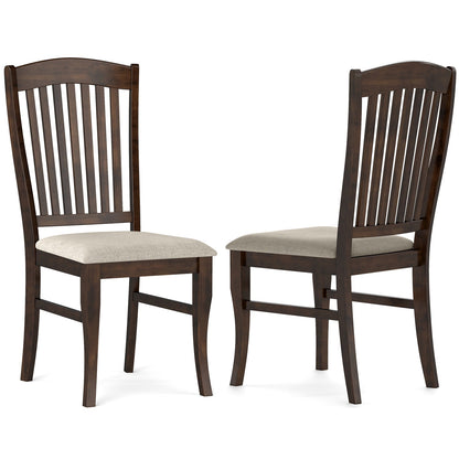 Mid-Century Dining Chairs Set of 2 with Curved Legs