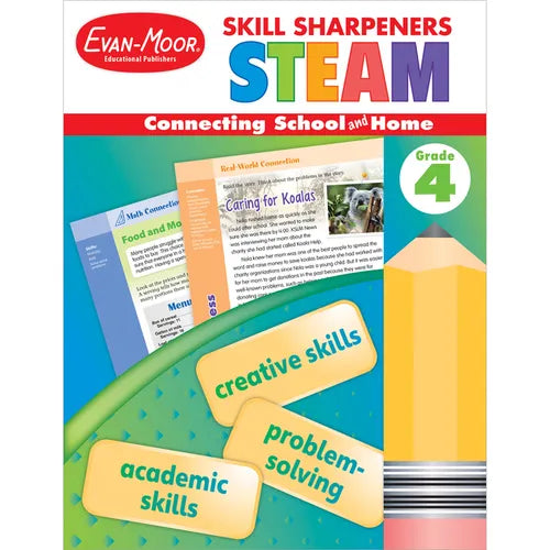 Skill Sharpeners: Steam, Grade 4 Workbook - Paperback