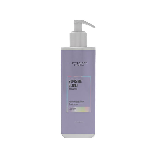 Lewel Mood Premium Supreme Blond Shampoo for Blonde & Light Hair - Nourishing Care for Vibrant Color, 13.53 fl oz