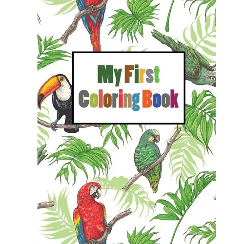 My First Coloring Book: Paint by Sticker Kids Zoo Animals - Paperback