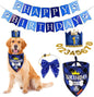 Dog Birthday Bandana, Party Hat & Bow Tie Set for Small- Large Dogs