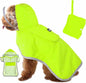 Dog Raincoat with Clear Hood Reflective Trim Adjustable XS–3XL in 3 colors