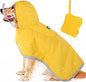 Dog Raincoat with Clear Hood Reflective Trim Adjustable XS–3XL in 3 colors