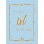 Happy 1st Birthday Guest Book (Hardcover): First birthday Guest book, party and birthday celebrations decor, memory book,1st birthday, baby shower, ha - Hardcover