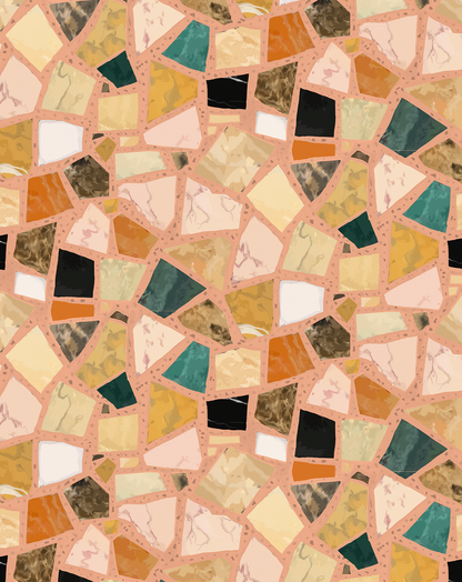 Dolce Terrazzo Wallpaper, peach