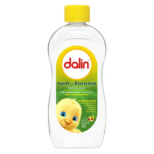 Dalin Natural Baby Oil with Avocado - Hypoallergenic Moisturizing Oil for Sensitive Skin, 10.14 fl oz