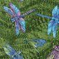 Pine Large Dragonfly Cotton 44"/45" Fabric Per Yard