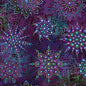 Plum Cirrus Beaded Medallion Cotton 44"/45" Fabric Per Yard