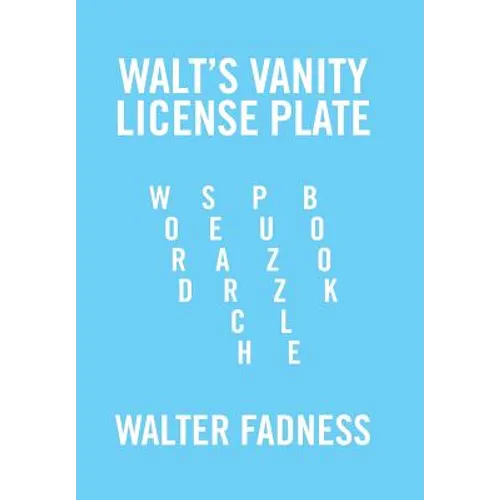 Walt's Vanity License Plate: Word Search Puzzle Book - Hardcover