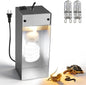 Dual Reptile Heat Lamp Fixture 23W UVB 10.0 2x60W Basking Bulbs Max 90W