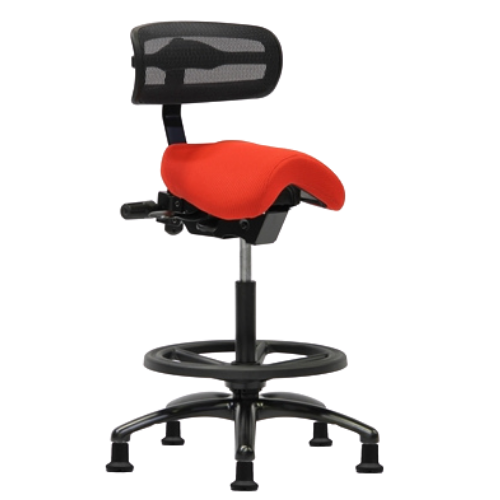 Performer Stealth Chair Series Studio Stool With Backrest