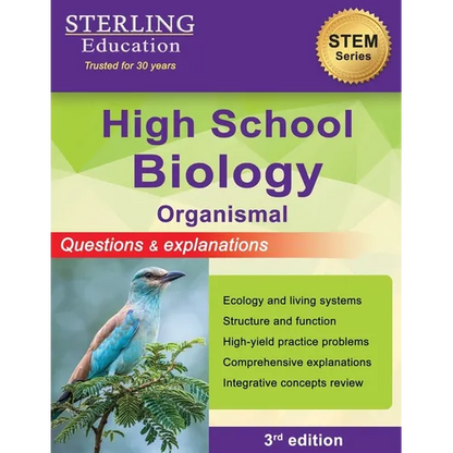 High School Biology: Questions & Explanations for Organismal Biology - Paperback