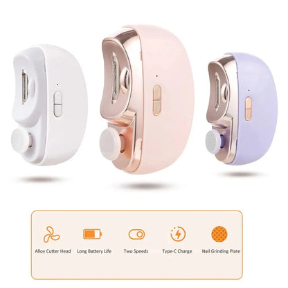 2-in-1 Rechargeable Electric Nail Clipper and Polisher