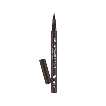 Flormar Midnight Matte Eyeliner - Long-Lasting Liquid Eyeliner for Intense Color