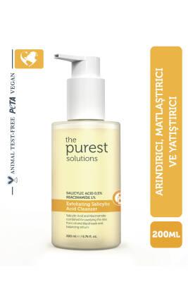 The Purest Solutions Exfoliating Salicylic Acid Cleanser with Niacinamide - 200ml - For Acne Prone, Oily Skin