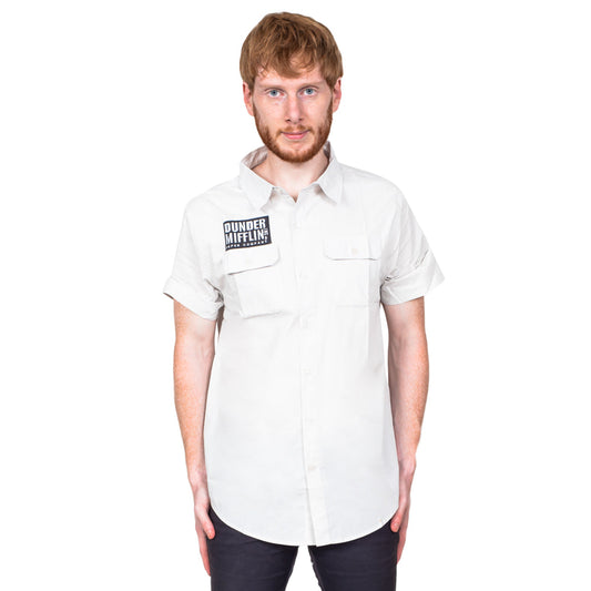 The Office Dunder Mifflin Warehouse Employee Halloween Cosplay Costume Short Sleeve Shirt