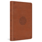 ESV Large Print Thinline Bible (Trutone, English Saddle, Emblem Design) - Imitation Leather