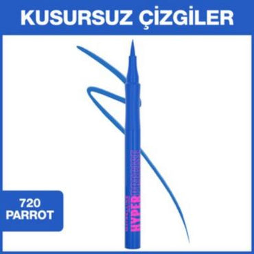 Maybelline Hyper Precise All Day Liquid Liner - Precise, Long-Lasting Eye Makeup, 720 Parrot Blue