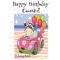 HAPPY BIRTHDAY COUSIN! (Coloring Card): Personalized Birthday Cards for Girls, Inspirational Birthday Messages! - Paperback