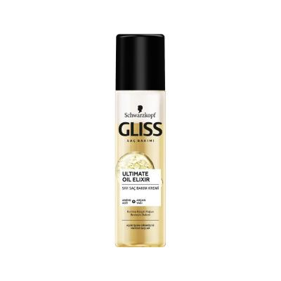 Gliss Ultimate Oil Elixir Leave-In Hair Conditioner for Damaged Hair - 6.76 fl oz Nourishing Treatment with Liquid Keratin