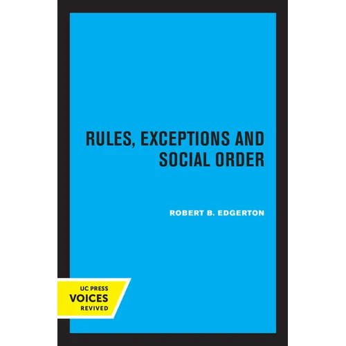 Rules, Exceptions, and Social Order - Paperback