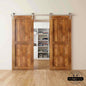 Classic Double Barn Door Kit | Brushed Nickel Hardware