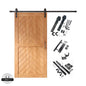Fishbone Single Barn Door Kit | Black Hardware