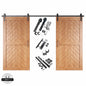 Fishbone Double Barn Door Kit | Black Hardware