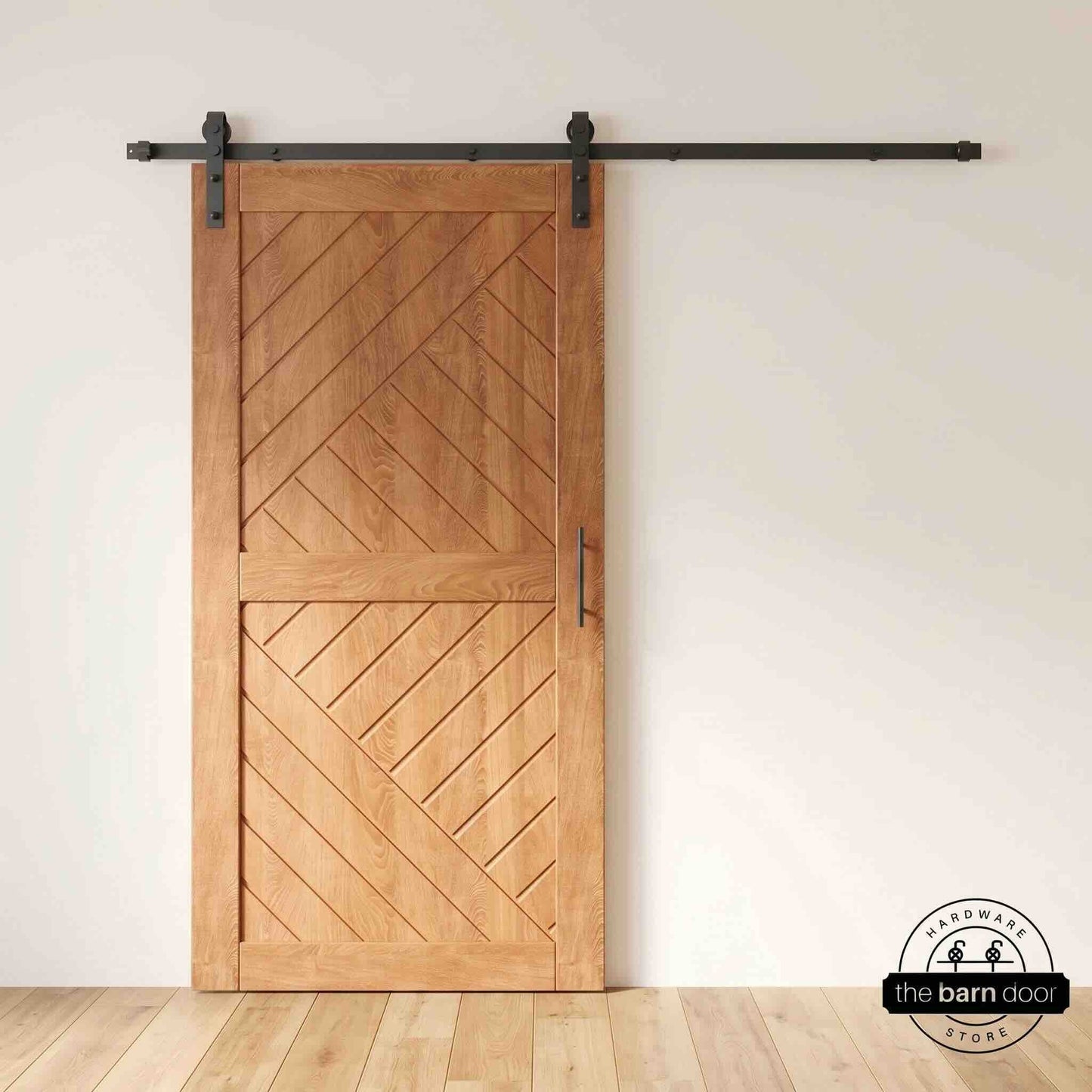 Pine Wood Patterned DIY Barn Door | 80"-84" x 26"-50"