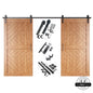 Patterned Double Door Barn Door Kit | Black Barn Door Hardware